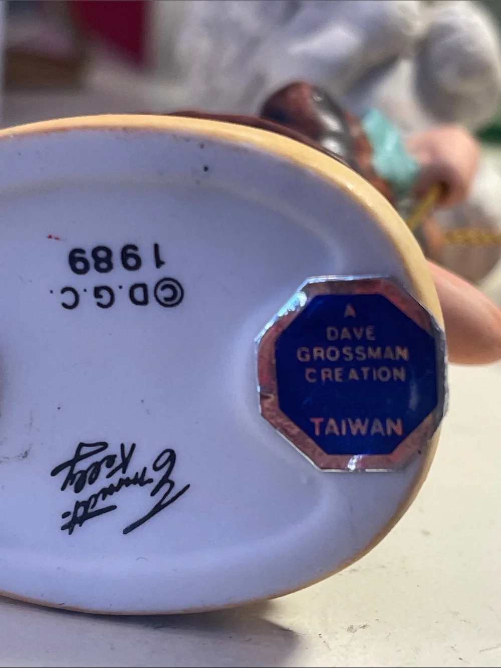 Dave Grossman creation: Emmett Kelly 1989 FORE golf ornament